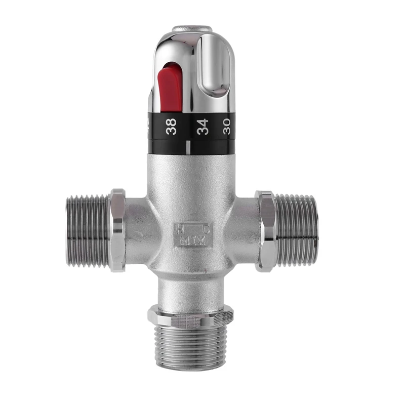 

Thermostatic Mixer Water Mixing Valve,DN25 Thermostatic Mixing Valve Water Heater Regulating Temperature Control Valve