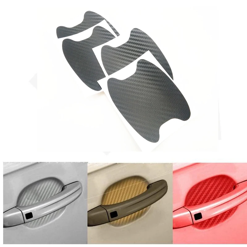 4 защитная пленка на дверную ручку автомобиля 3D Автомобильная наклейка для Fiat Punto