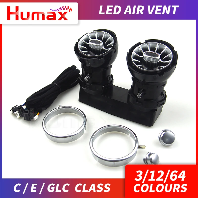 

Rear-seat LED turbine air vent For mercedex bens E class w213 synchronized with ambient light car interior accessories