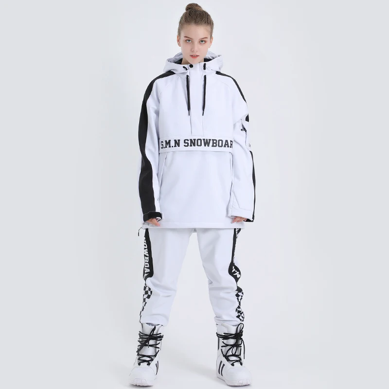 Лыжный костюм SMN для мужчин и женщин Зимний водонепроницаемый дышащий Теплый