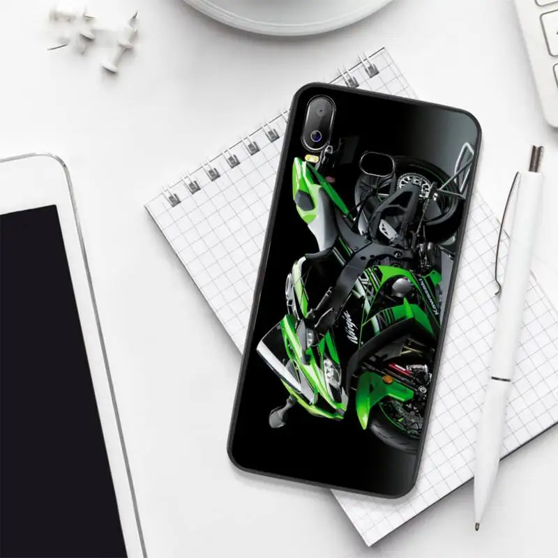 

HPCHCJHM Kawasaki Ninja Zx R Sport Motorcycle Soft black Phone Case For Samsung A10 A20 A30 A40 A50 A70 A71 A51 A6 A8 2018