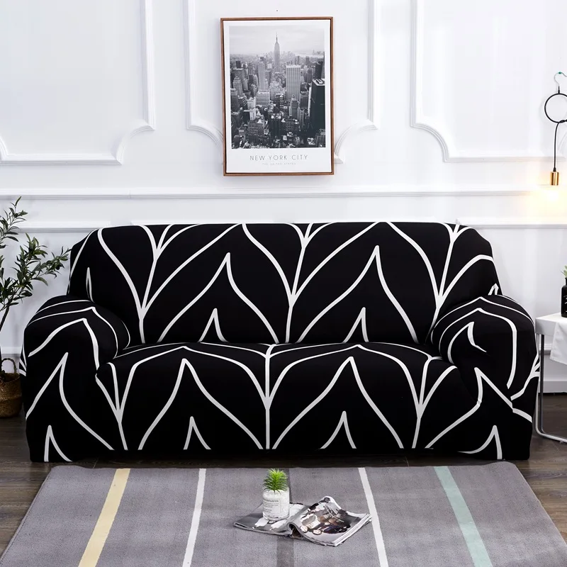 

Geometric Lines Printed Sofa Cover For Living Room Stretch Elastic Slipcover Couch Armchair Cover Sofa Chaise Cover Home Decor