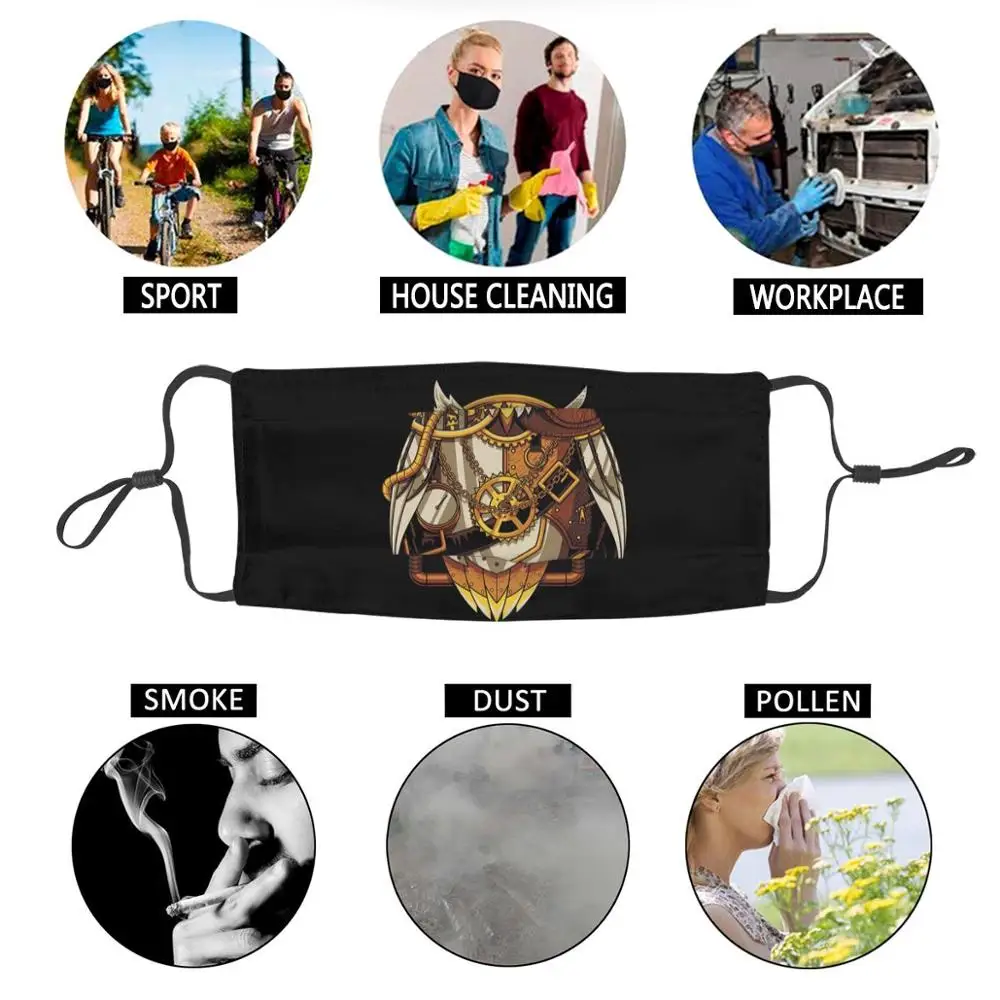 

2020 New Steampunk Men Women Fashion facemasks for virus protectionl cool cotton facemasks pm2.5 mask filter skin care