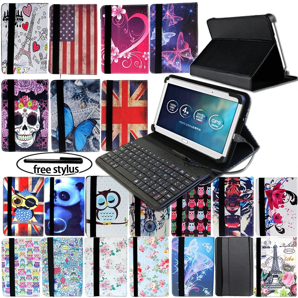 Кожаный чехол-книжка для планшета чехол с проводной клавиатурой подходит Huawei Honor