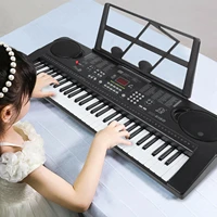 61 key digital organ w micorphone music stand full size keys music keyboard instrument for kids adults beginners gift