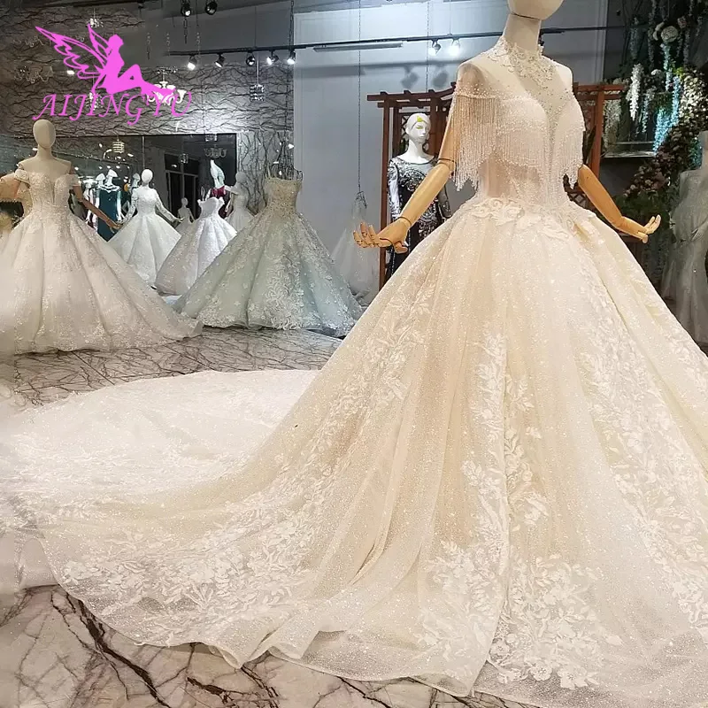 

AIJINGYU Fashion Wedding Dresses Price Gowns This Season'S Bride Designer Best Cathedral Store Indonesia Muslim Dress
