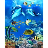 selilali 60x75cm framed painting by numbers kits for kids unique diy gift ocean animal picture number bedroom wall decor art