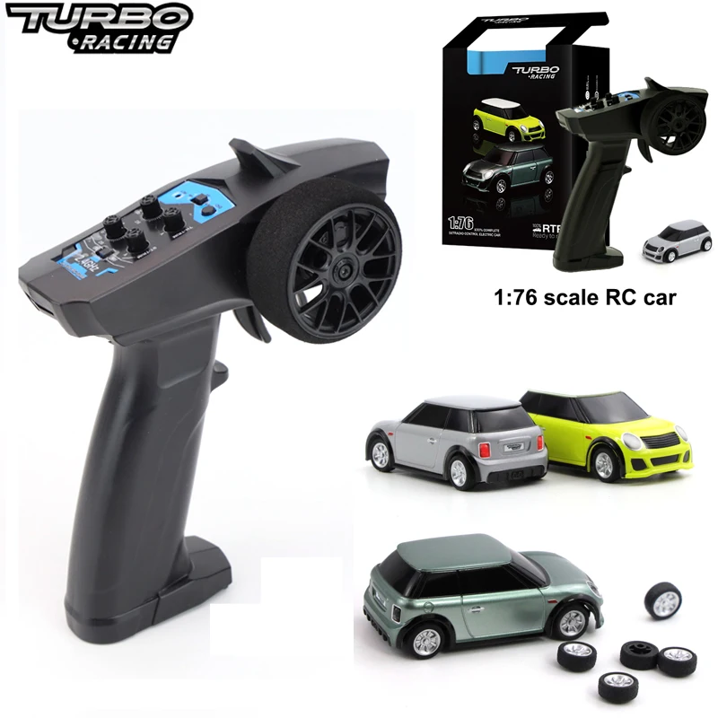 1:76 Turbo Racing RC Car Mini Full Proportional Electric Race RTR Car Kit 2.4GHZ Racing Experience Car Kids Toys New Patent Car