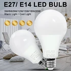 Светодиодная лампа E27, лампа E14, 220 В, 3 Вт, 6 Вт, 9 Вт, 12 Вт, 15 Вт, 18 Вт, 20 Вт