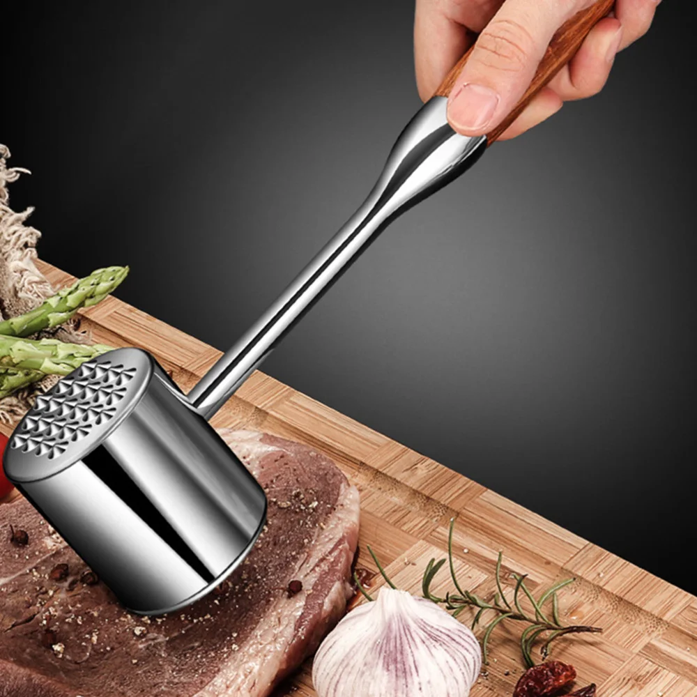 

1pc Meat Hammer Steak Knocking Hammer Stainless Beef Hammer (Assorted Color)