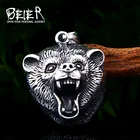 Байер 316L нержавеющая сталь Viking Bearhead мужские подвесное ожерелье классическое животных вечерние ювелирные изделия высокого качества LLLHP149P