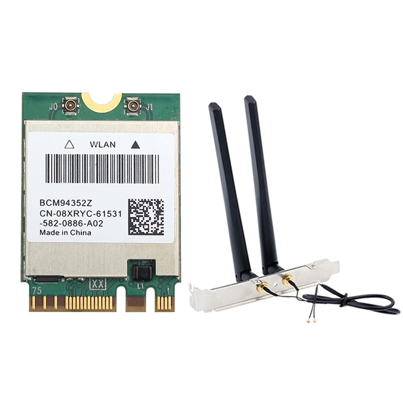 

BCM94352Z WiFi Card with 6DB Antenna 1200Mbps BT4.0 5G/2.4G Dual Band Support Airdrop for Hackintosh MAC OS