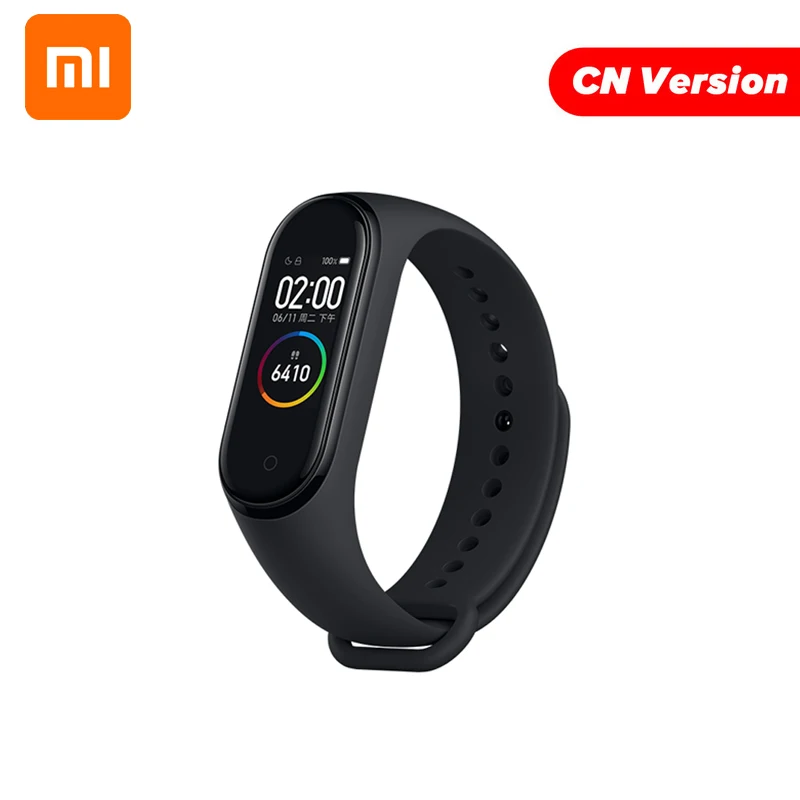 CN Standard Version Xiaomi mi Band 4 глобальная версия цветной экран Смарт-Браслет фитнес-трекер mi Band 4 браслет Bluetooth водонепроницаемый для IOS/Android - Цвет: CN Standard Version