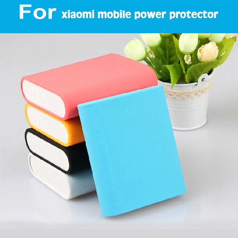 Silicone soft Case for Xiaomi Power bank 5000 10400 16000 20000 10000mAh Dual USB For Mi Power bank 3 2C PLMO2ZM Protector Cover