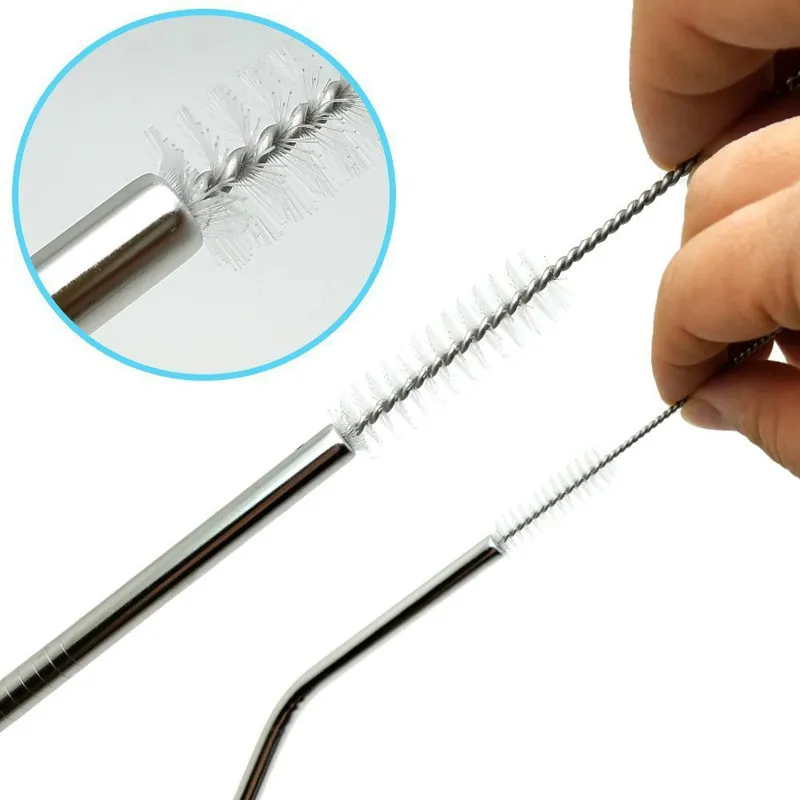 

5/10/15/20pcs Bar Accessories Drinking Straw High Quality Reusable Stainless Steel Metal Straw With Cleaner Brush