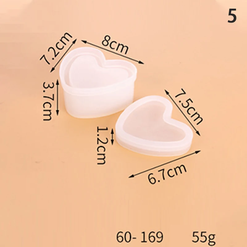 

Clear White Storage Box Hexagon Shape Resin Silicone Mould Jewelry Making DIY tool UV Epoxy Resin Box Silicone Mold