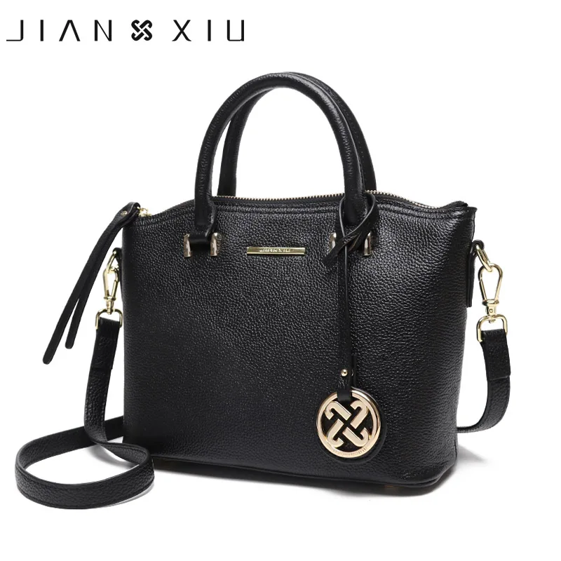 

JIANXIU Brand Women Genuine Leather Handbags Famous Brands Handbag Messenger Bags Shoulder Bag 2020 New Tassel Female Small Tote