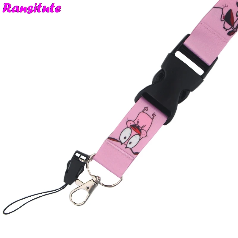 Ransitute Cartoon Dog Lanyard/mobile Phone Rope/neckband Accessories Mobile Phone ID Badge Holder DIY Jewelry Gift R546