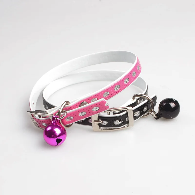 Ошейник для кошек с колокольчиком из искусственной кожи ошейники домашних