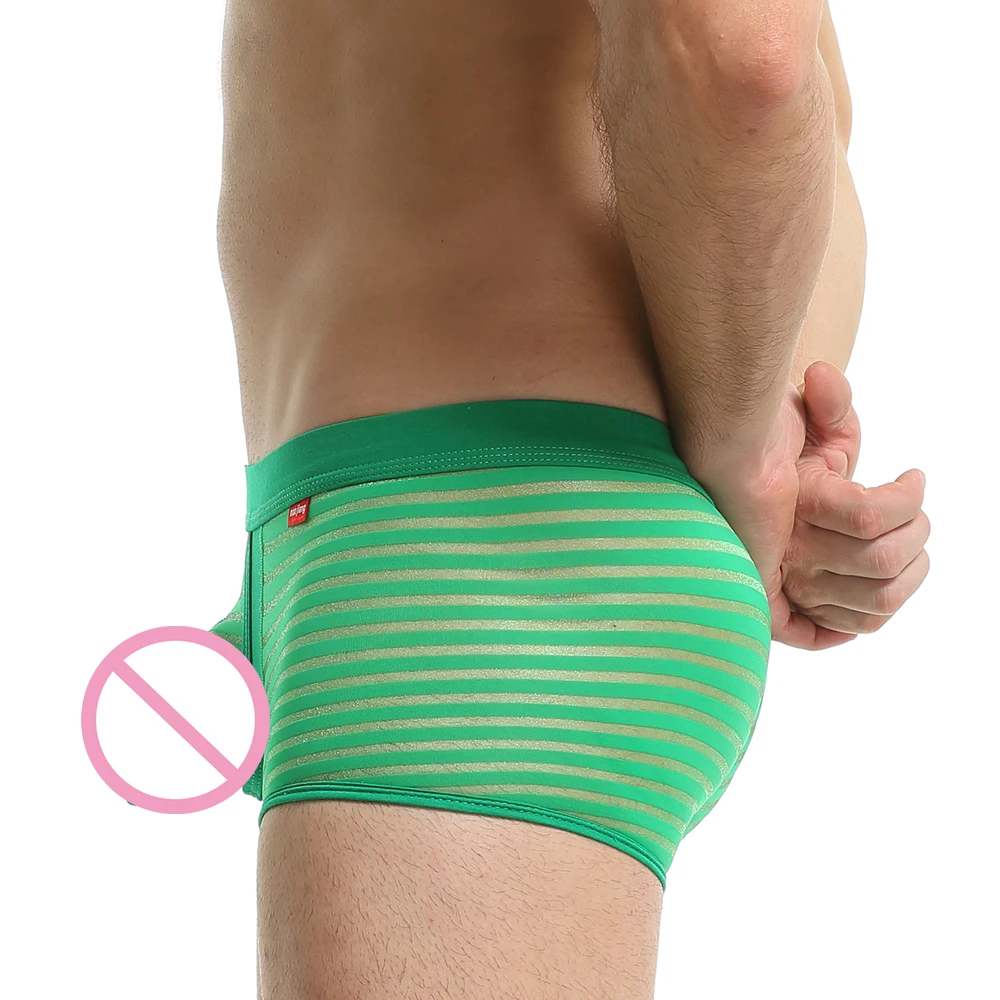 Женское нижнее белье с карманом для пениса тонкие прозрачные трусики в полоску