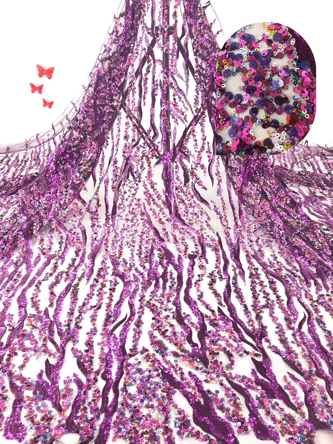 

5 ярдов в лоте, зеленая французская кружевная ткань, тюль с бисером, кружевная ткань, Holesale для женского платья, кружево