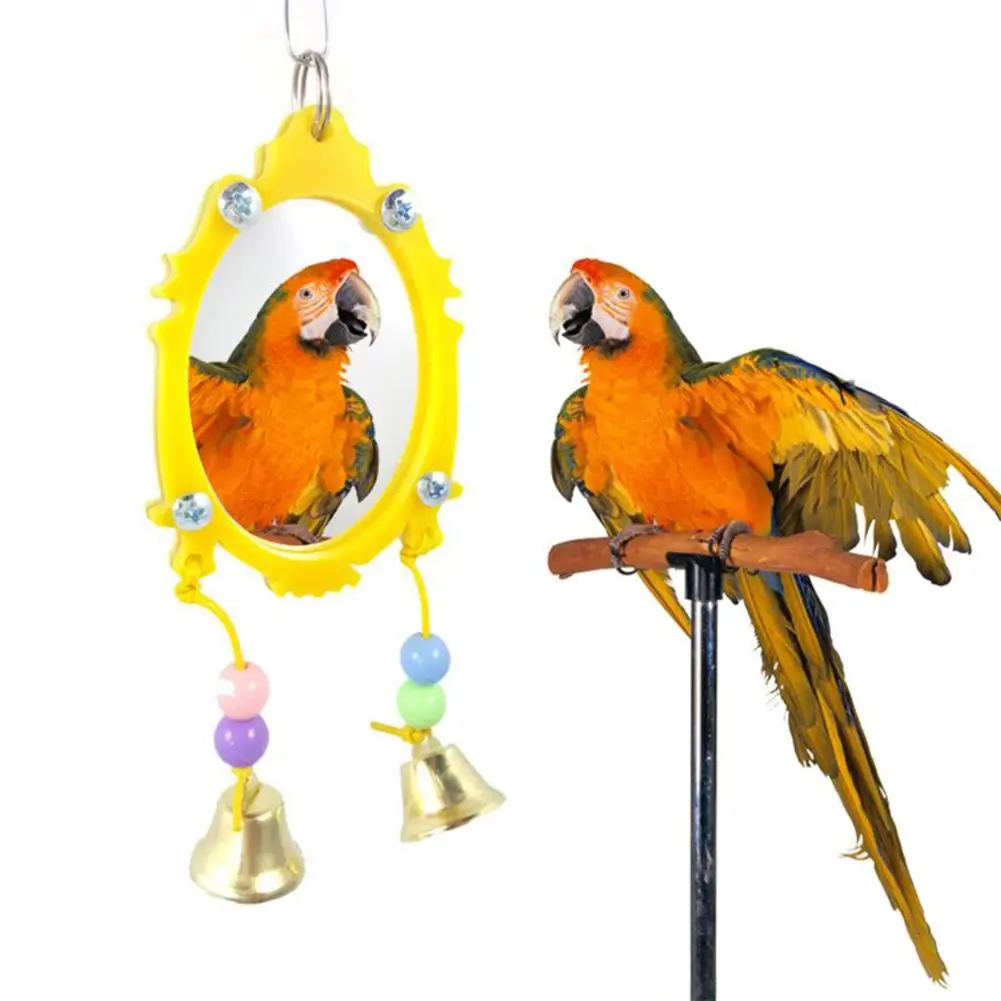 

Милый Попугай, попугай, зеркальная клетка для птиц, подвесное восхождение, игрушка для домашних животных, попугаи, Маленькие Птицы, подвесно...