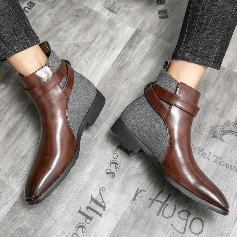 Мужские ботинки Martens черные модельерские зимние байкерские для джентльменов