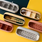 Контейнер Прозрачный для емкость для приправ соли и перца, органайзер, коробка для приправ, банки, ящик для хранения инструментов, кухонные аксессуары