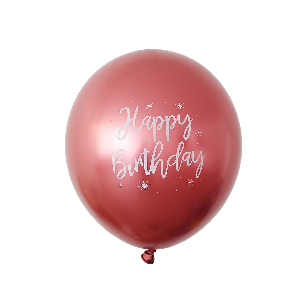 

50pcs/Set Rose Gold Happy Birthday Balloons Metallic Confetti Latex Globos Kids Birthday Party Decorations Baby Shower Supply