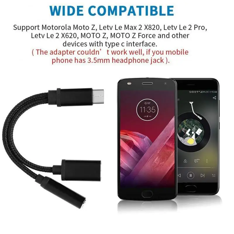 Новый USB Type C аудио кабель 2 в 1 разъем 3 5 мм адаптер для наушников конвертер