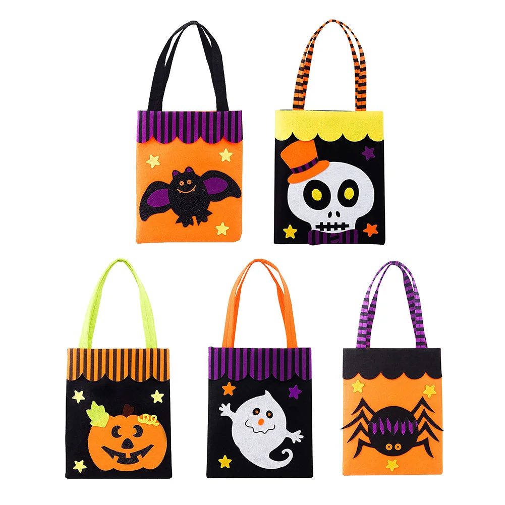 

Halloween Candy Tote Bag Children Baby Kid Halloween Pumpkin Bag Kids Handbag Bucket Child Funny Candy Gift Bag Holiday Supplies