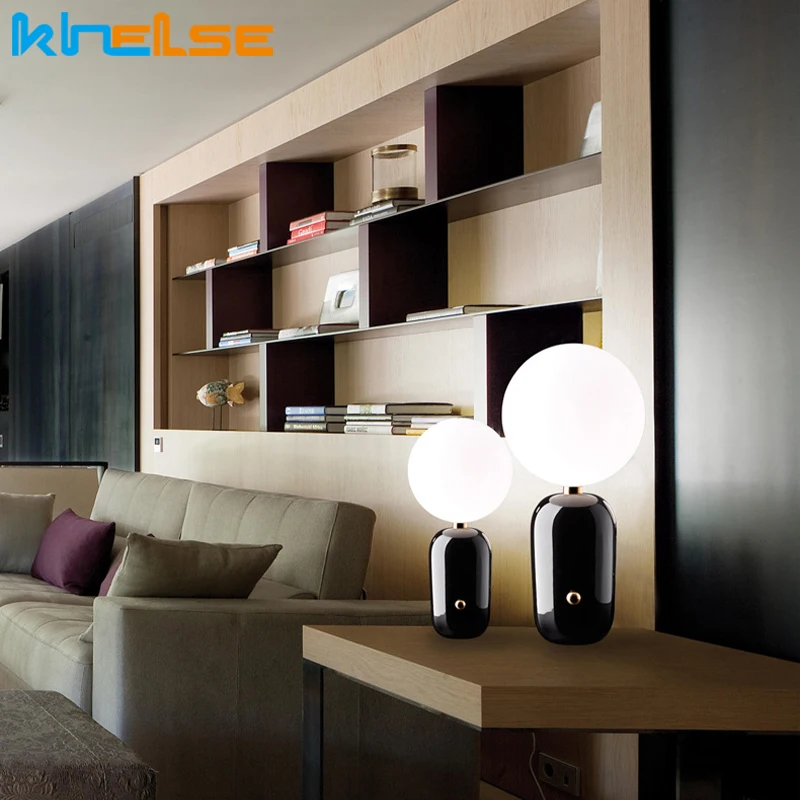 Современный светодиодный светильник стеклянные сферические настольные лампы