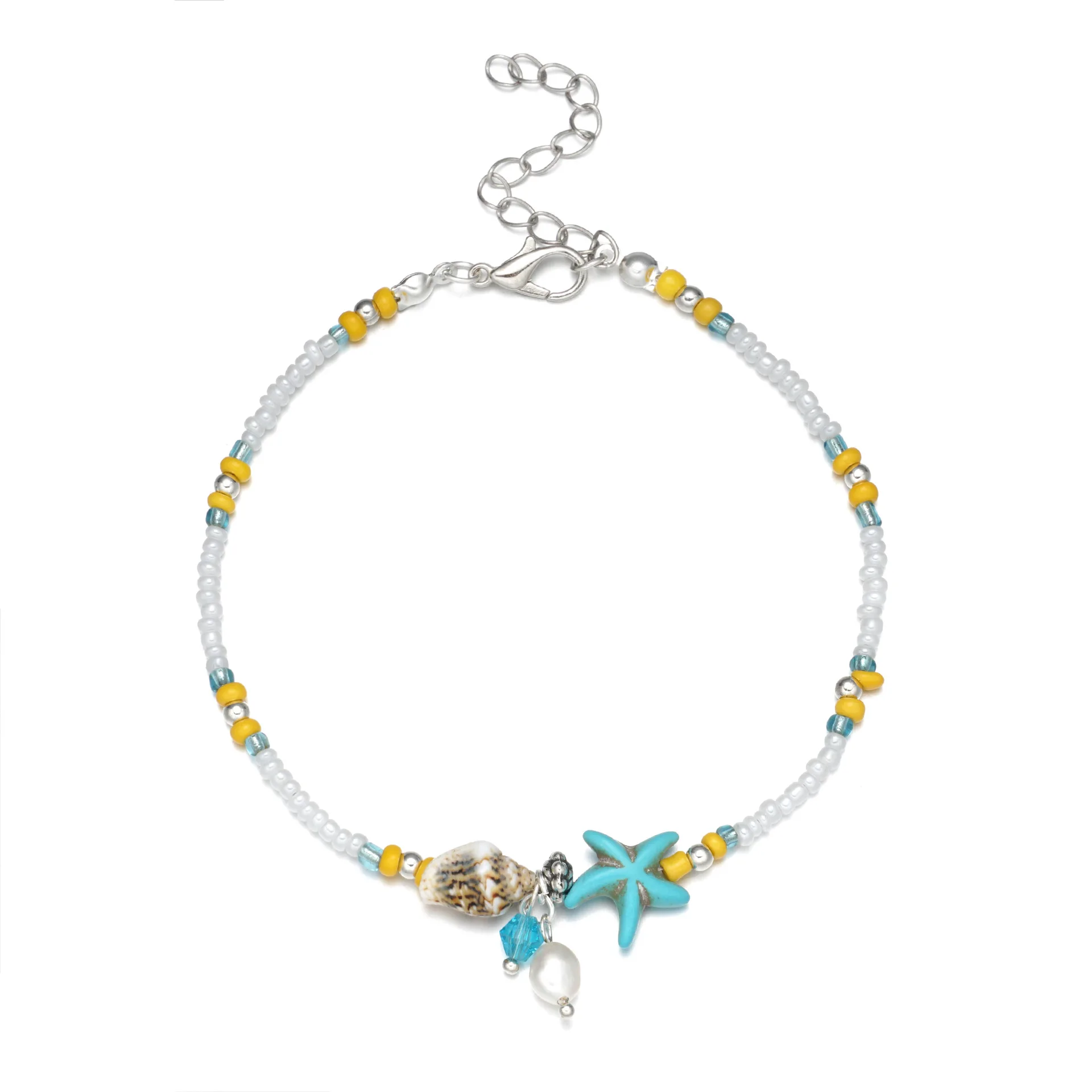 Fashion Conch Starfish Anklet Foot Chain Personality Beach Creative Ankle Bracelets for Women Jewelry|Анклеты| |