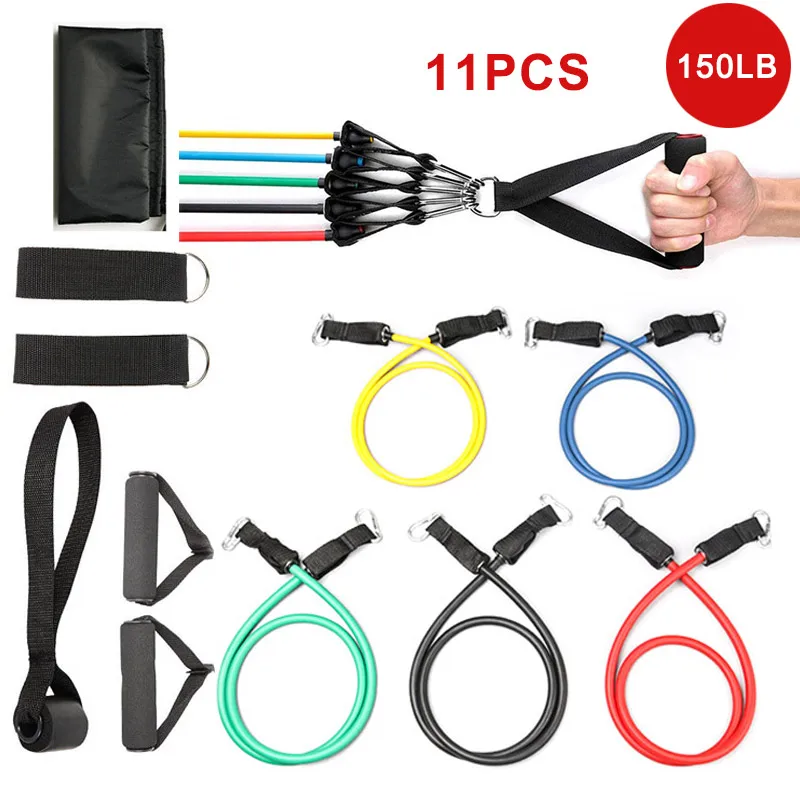 

150lb Fitness Rubber Resistance Bands Set Gym Accessories Workout Sport Exercise Equipment Elastic Body Building Home Training