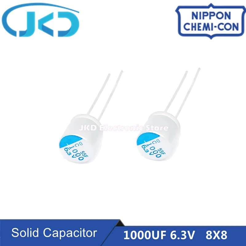 

50pcs/100pcs 1000uF 6.3V NCC 8x8mm Super Low ESR 6.3V1000uF For Motherboard VGA Solid Capacitor NIPPON CHEMI CON 1000UF6.3V