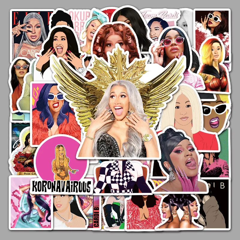 50 шт. Поп мультфильм американский реперские кепки наклейки Звезда Певица