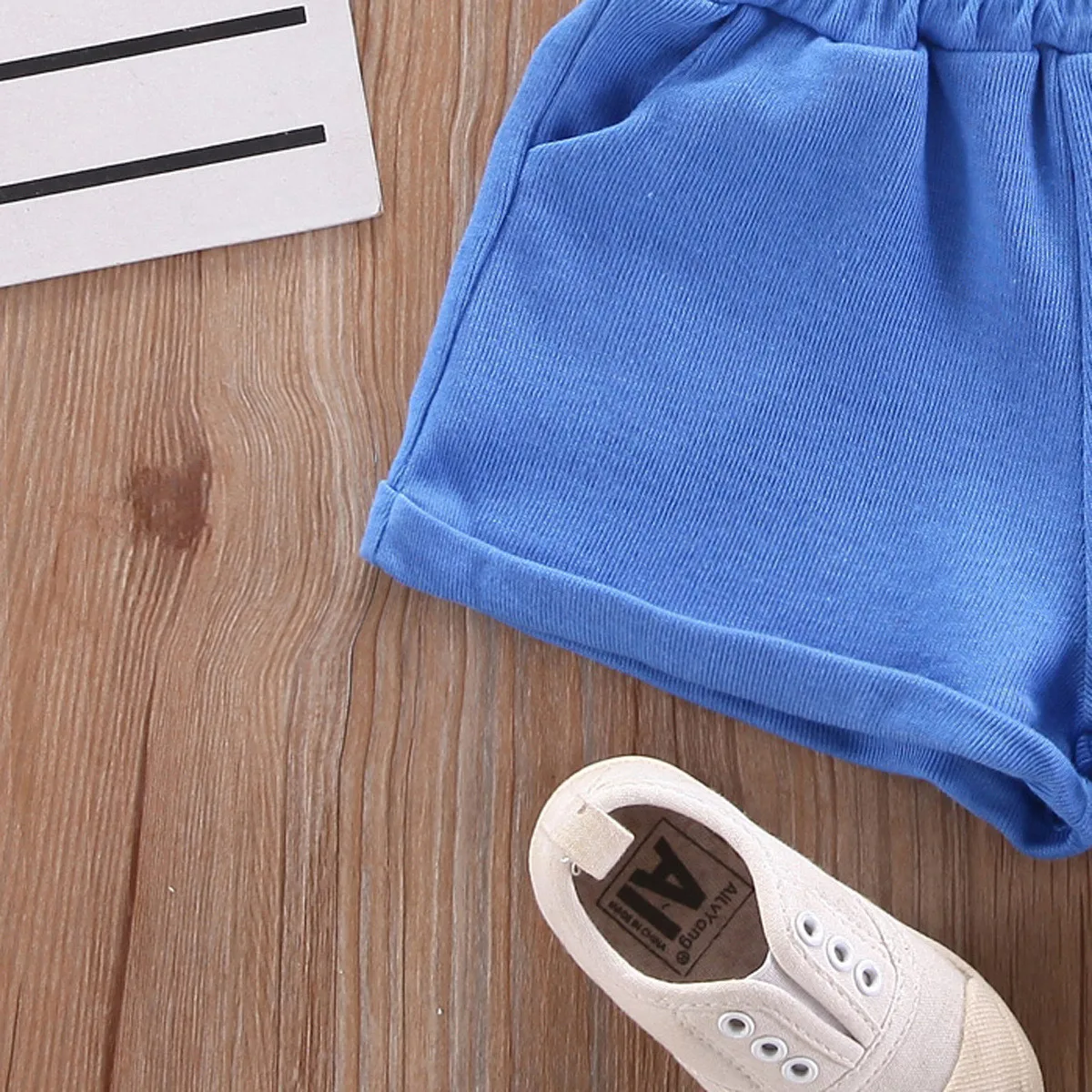 Топ без рукавов + шорты для маленьких детей комплект одежды из 2 предметов модная