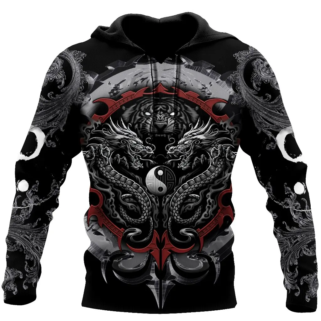 

CLOOCL Dragon Tiger Yin and Yang Gothic Art 3D Printed Men Hoodie Unisex Casual Jacket Pullover Streetwear Sudadera Hombre