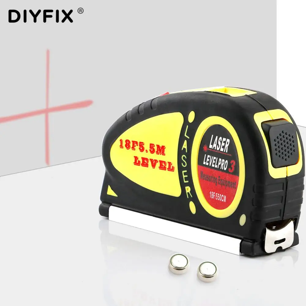 Лазерный горизонтальный вертикальный уровень линии измерительная лента