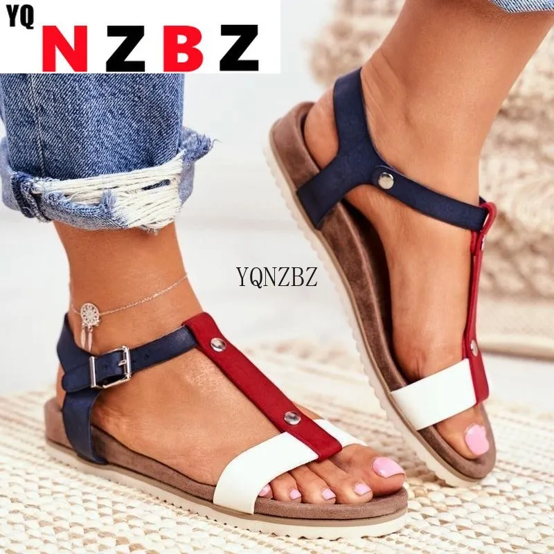

Women's Large Size Sandals 2021 Summer New College Style Low Heel Wedge Casual Sandals Fashion Ladies Sandals Footwear 35-43