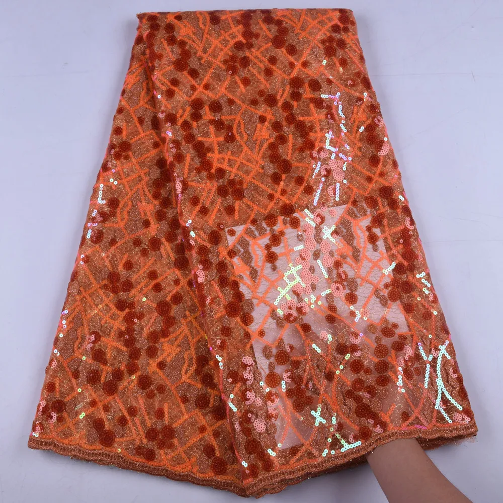 Африканская кружевная ткань 2019 Высококачественная французский шнур с блестками