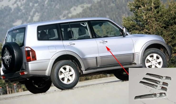 

Хромированная накладка на дверную ручку из АБС-пластика для Mitsubishi Montero V73 Pajero 2001-2006