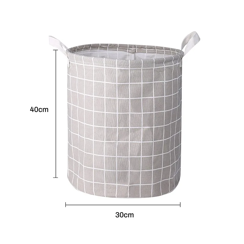 

2021 New Super Large Laundry Basket With Handles Round Dirty Clothes Toys Folding Bucket Waterproof Storage Barrel Hamper