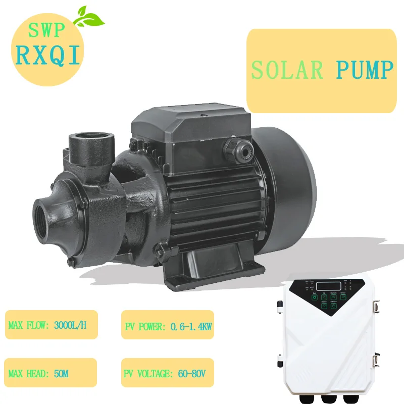 

Бесщеточный контроллер MPPT для поверхностного насоса на солнечной батарее, 48 В, 550 Вт или л.с., максимальный расход л/ч, макс. насадка 50 м, вход и выход 1 дюйм