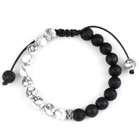 men beaded bracelet lava tiger eye stone white black yinyang beads bracelets bangles for women yoga energy wristband jewelry