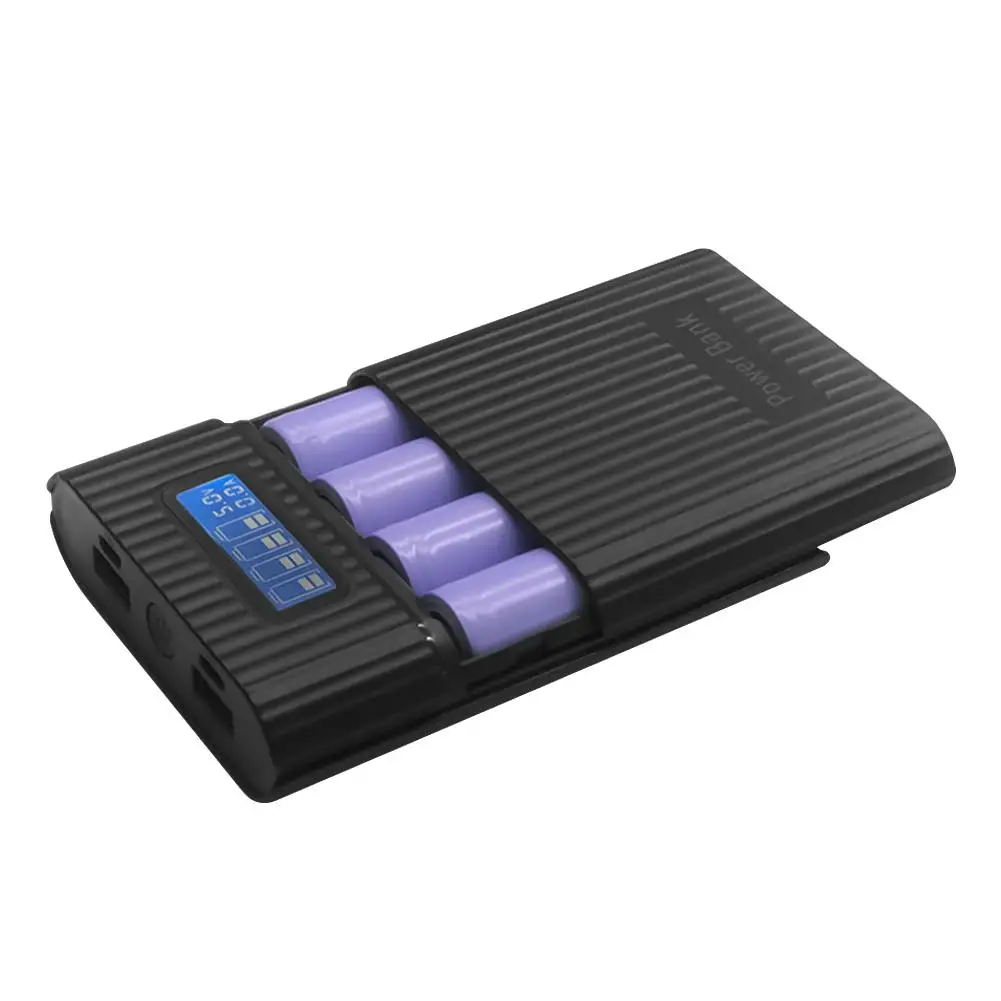 

4 x 18650 DIY LCD Display Battery Bank Portable Battery Shell Box Case DIY KIT Digital Power Bank Battery Storage Cases