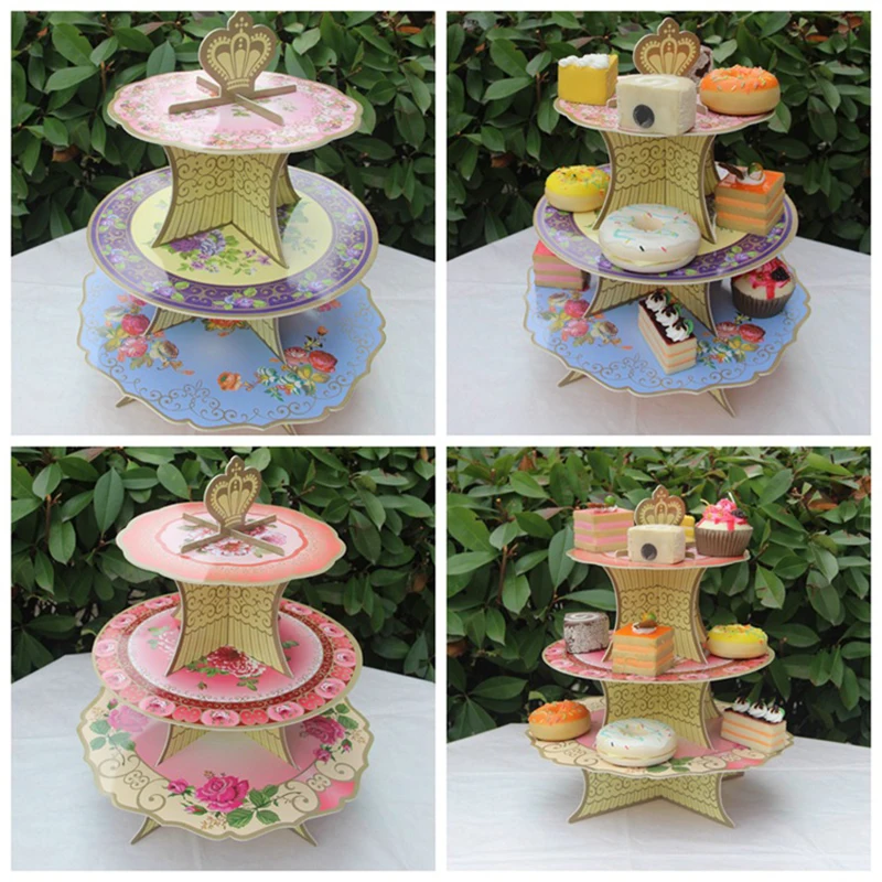 

Праздничные товары Бумага подставка для свадебного торта на день рождения десерт Украшение стола вечерние свадебные десерт лоток Дисплей ...