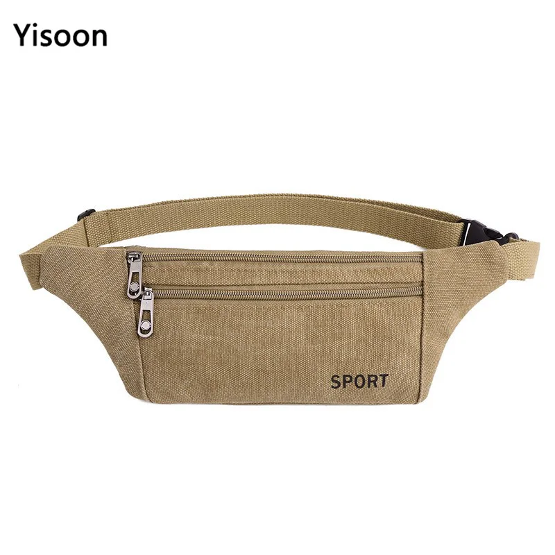 Забавная поясная сумка-кошелек для женщин и мужчин холщовая сумочка на пояс