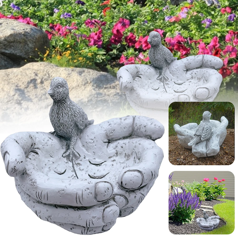 

Resin Bird Feeder Bowl Birdbath Tray Bird Feeder Bird Bathing Plant Pot Da Giardino Vasi Per Succulente Ornamenti Da Tavolo