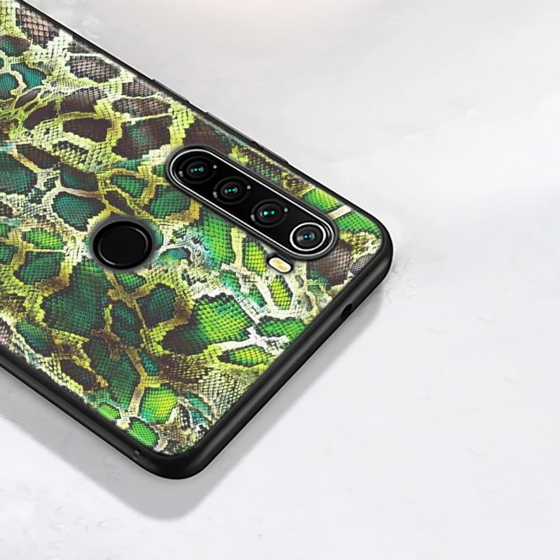 Чехол для телефона Redmi Note 8T 8 7 6 5 Pro 5A 4X черный модный кожаный чехол со змеиным